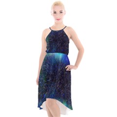 Abstract Background Template High-low Halter Chiffon Dress  by Pakjumat