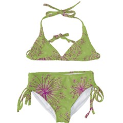 Dandelion Flower Background Nature Flora Drawing Kids  Classic Bikini Set by Pakjumat