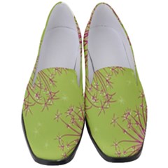 Dandelion Flower Background Nature Flora Drawing Women s Classic Loafer Heels by Pakjumat