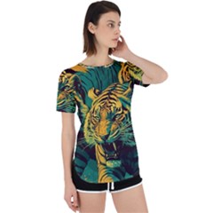 Abstract Landscape Nature Floral Animals Portrait Perpetual Short Sleeve T-shirt by Pakjumat