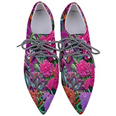 Flowers Nature Spring Blossom Flora Petals Art Pointed Oxford Shoes by Pakjumat