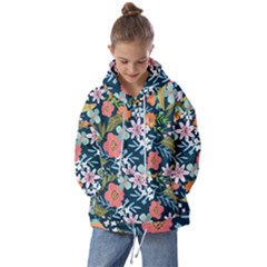 Flowers Flower Flora Nature Floral Background Painting Kids  Oversized Hoodie by Pakjumat