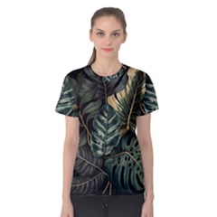 Tropical Leaves Foliage Monstera Nature Home Women s Cotton T-shirt