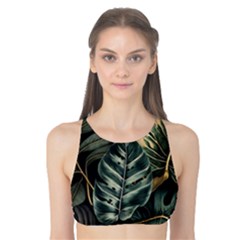 Tropical Leaves Foliage Monstera Nature Home Tank Bikini Top by Pakjumat