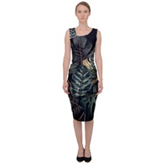 Tropical Leaves Foliage Monstera Nature Home Sleeveless Pencil Dress by Pakjumat