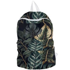 Tropical Leaves Foliage Monstera Nature Home Foldable Lightweight Backpack