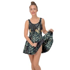 Tropical Leaves Foliage Monstera Nature Home Inside Out Casual Dress by Pakjumat