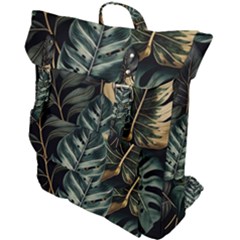 Tropical Leaves Foliage Monstera Nature Home Buckle Up Backpack by Pakjumat