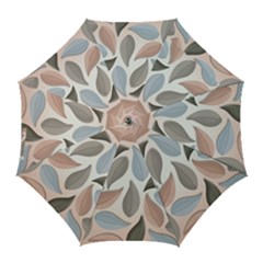 Leaves Pastel Background Nature Golf Umbrellas by Pakjumat