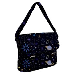 Starry Night  Space Constellations  Stars  Galaxy  Universe Graphic  Illustration Buckle Messenger Bag by Pakjumat