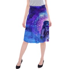 The Cosmonaut Galaxy Art Space Astronaut Midi Beach Skirt