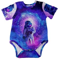 The Cosmonaut Galaxy Art Space Astronaut Baby Short Sleeve Bodysuit