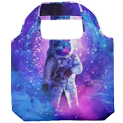 The Cosmonaut Galaxy Art Space Astronaut Foldable Grocery Recycle Bag by Pakjumat