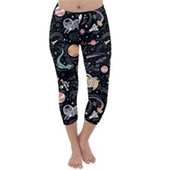 Animals Galaxy Space Capri Winter Leggings  by Pakjumat