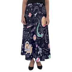 Animals Galaxy Space Flared Maxi Skirt