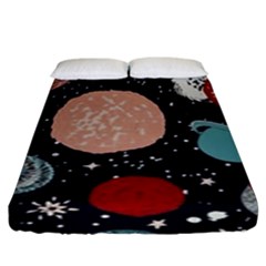 Space Galaxy Pattern Fitted Sheet (king Size)