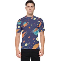 Space Galaxy Planet Universe Stars Night Fantasy Men s Short Sleeve Rash Guard by Pakjumat