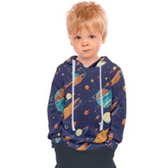 Space Galaxy Planet Universe Stars Night Fantasy Kids  Overhead Hoodie by Pakjumat