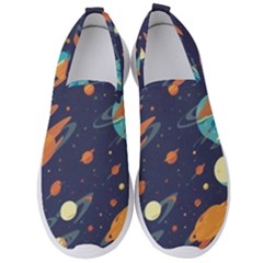 Space Galaxy Planet Universe Stars Night Fantasy Men s Slip On Sneakers by Pakjumat