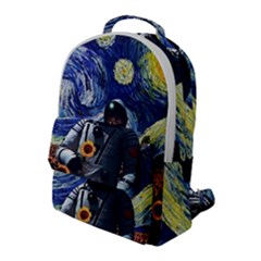 Starry Surreal Psychedelic Astronaut Space Flap Pocket Backpack (large) by Pakjumat