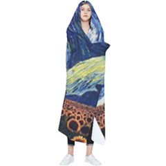 Starry Surreal Psychedelic Astronaut Space Wearable Blanket by Pakjumat