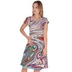 Abstract Background Ornamental Classic Short Sleeve Dress