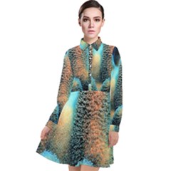 Photo Coral Great Scleractinia Long Sleeve Chiffon Shirt Dress by Pakjumat