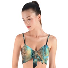 Photo Coral Great Scleractinia Woven Tie Front Bralet by Pakjumat