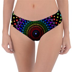 3d Psychedelic Shape Circle Dots Color Reversible Classic Bikini Bottoms by Modalart