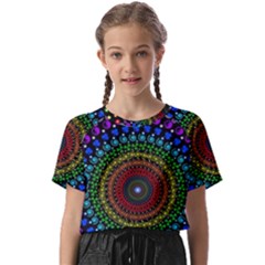3d Psychedelic Shape Circle Dots Color Kids  Basic T-shirt