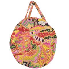 Fantasy Psychedelic Surrealism Trippy Giant Round Zipper Tote