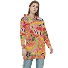 Fantasy Psychedelic Surrealism Trippy Women s Long Oversized Pullover Hoodie by Modalart
