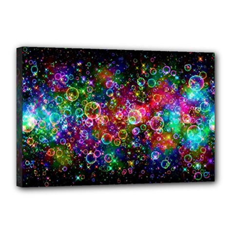 Psychedelic Bubbles Abstract Canvas 18  x 12  (Stretched)