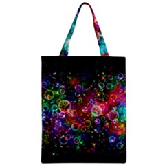 Psychedelic Bubbles Abstract Zipper Classic Tote Bag by Modalart