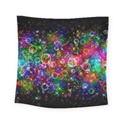 Psychedelic Bubbles Abstract Square Tapestry (Small)