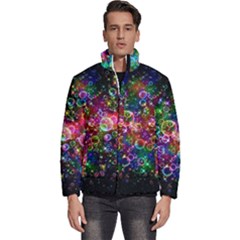 Psychedelic Bubbles Abstract Men s Puffer Bubble Jacket Coat