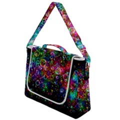 Psychedelic Bubbles Abstract Box Up Messenger Bag by Modalart