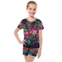 Psychedelic Bubbles Abstract Kids  Mesh T-Shirt and Shorts Set View1