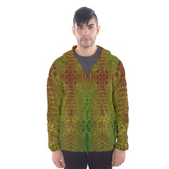 Psychedelic Screen Trippy Men s Hooded Windbreaker by Modalart