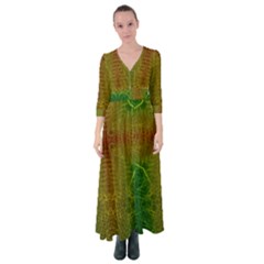 Psychedelic Screen Trippy Button Up Maxi Dress by Modalart