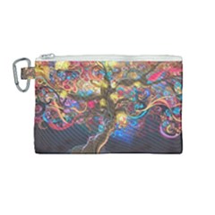 Psychedelic Tree Abstract Psicodelia Canvas Cosmetic Bag (medium) by Modalart