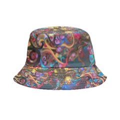Psychedelic Tree Abstract Psicodelia Inside Out Bucket Hat by Modalart