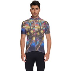 Psychedelic Tree Abstract Psicodelia Men s Short Sleeve Cycling Jersey by Modalart