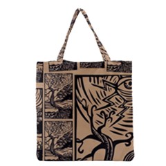 Artistic Psychedelic Grocery Tote Bag by Modalart