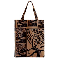 Artistic Psychedelic Zipper Classic Tote Bag by Modalart