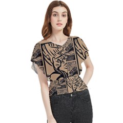 Artistic Psychedelic Butterfly Chiffon Blouse