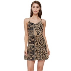 Artistic Psychedelic Short Frill Dress