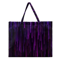 Stars Are Falling Electric Abstract Zipper Large Tote Bag
