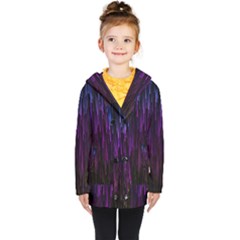 Stars Are Falling Electric Abstract Kids  Double Breasted Button Coat by Modalart