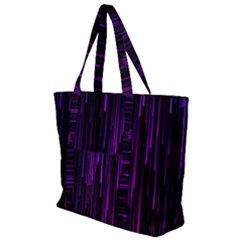 Stars Are Falling Electric Abstract Zip Up Canvas Bag by Modalart